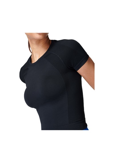 Sweaty Betty Sweaty Betty Athlete Crop Seamless Workout Kadın Siyah Koşu Tank Top Blk Siyah