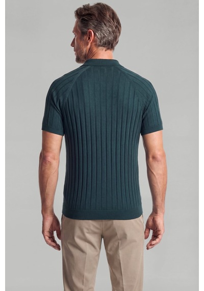 Bisse Haki Reglan Kol Polo Yaka Fermuarlı Pamuk Yazlık Triko Tr24y24103 D49