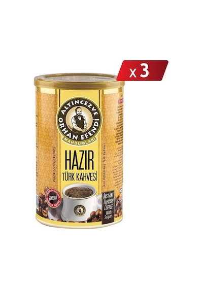 Altıncezve Hazır Türk Kahvesi Şekerli Teneke 3 x 250 G