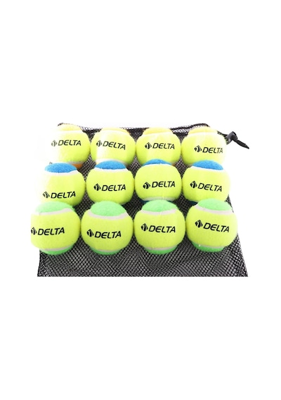 Delta 12 Adet Taşınabilir Filede Renkli Tenis Topu