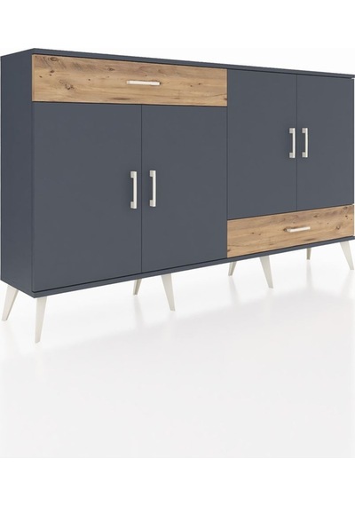 Arges Konsol 5 Raflı 2 Çekmeceli 4 Kapaklı 176x30x99 Antrasit-ant Antrasit-antrasit/çam Arges Konsol 5 Raflı 2 Çekmeceli 4 Kapaklı 176x30x99 Antrasit-ant Antrasit-antrasit/çam