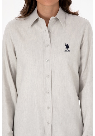 U.s. Polo Assn. Kadın Ekru Gömlek Basic 50316518-vr019 Ecru
