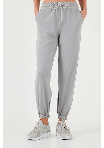 Lela Streç Regular Fit Oysho Kumaş Bayan Eşofman Altı 5865798O Gri