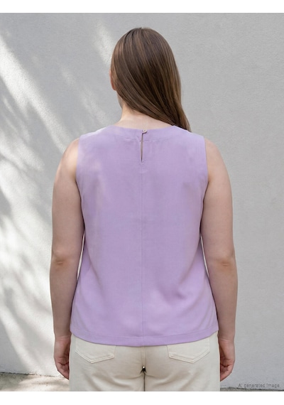 Lcwaıkıkı Curve Lila Büyük Beden Modal Karışımlı Bluz