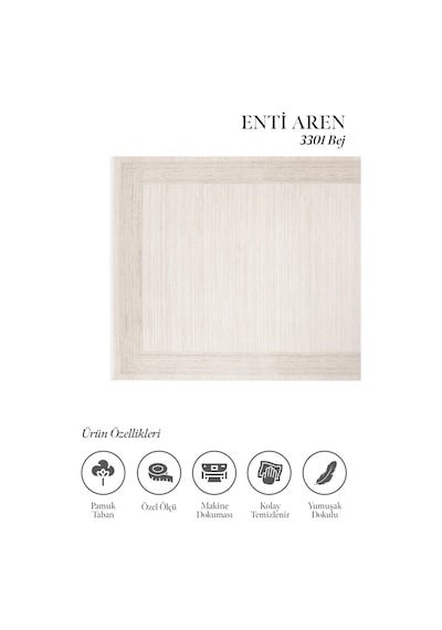 Hoom Rugs Aren 3301 Bej Modern Salon Halısı Bej