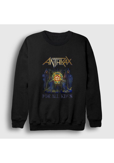 Presmono Unisex Kings Anthrax Sweatshirt Siyah