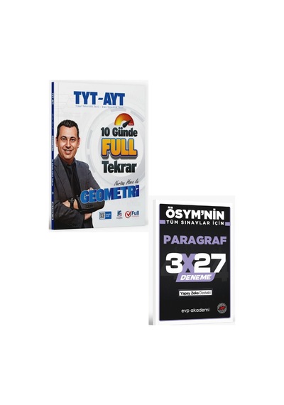 2027 Full Matematik 2027 Yks Tyt Ayt 10 Günde Geometri Full Tekrar+ Evp Akademi Paragraf