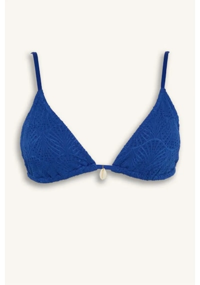 Defacto Regular Fıt Nakışlı Brode Bikini Üstü B6894ax26smbe114 Mavi-be114
