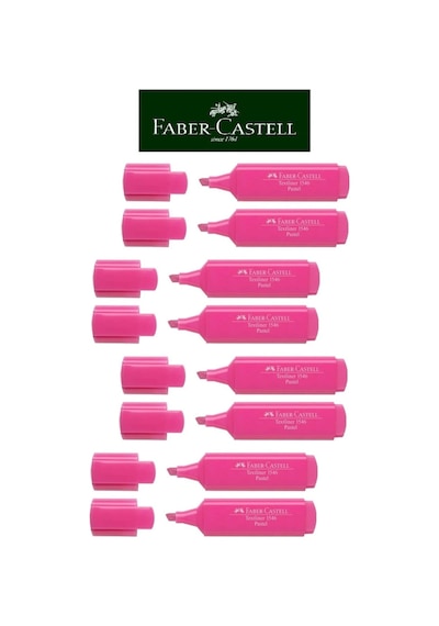 Fosforlu Kalem Pastel Renkler 8li Gül Rengi Pembe