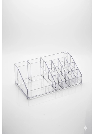 Şeffaf Akrilik Banyo Kozmetik Düzenleyici Organizer 13x22x8 Cm Şeffaf