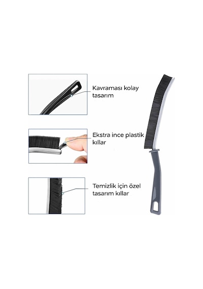 3 Adet Detay Temizlik Fırçası Lavabo, Mutfak, Derz Arası