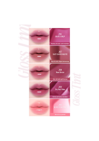 Pigmentli, Parlak Bitişli Dolgunlaştırıcı Lip Gloss Clıo Volumate Gloss 208 Rose Breeze