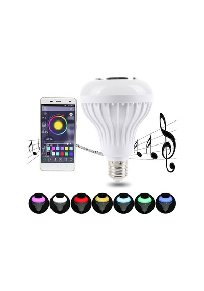 Bluetoothlu Hoparlörlü Led Ampul Kumandalı 16 Renkli Disko Ampul
