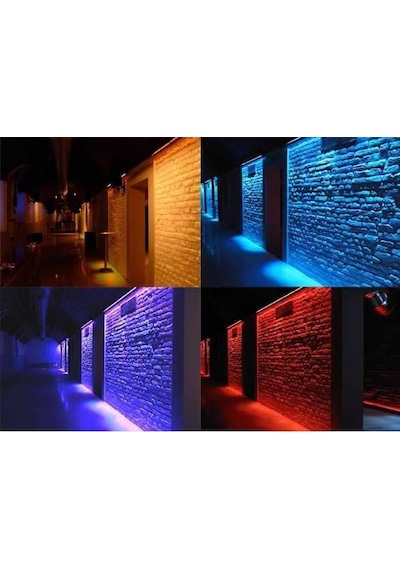 100 Cm Wallwasher Led Bina Dış Duvar Aydınlatma Renkli Rgb Işık Gri