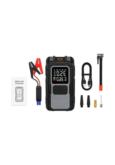 Kablosuz Lastik Şişirme Kompresörü, 8000mah Powerbank