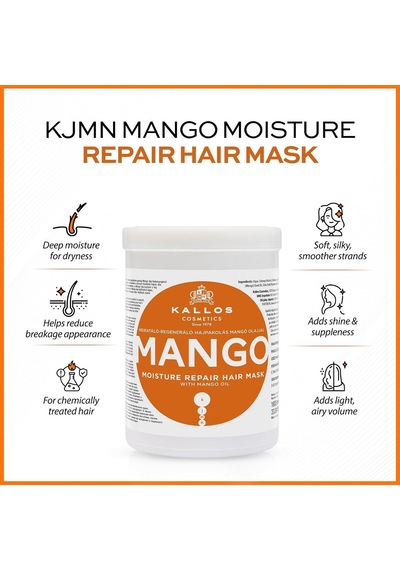 Mango Yağı İçeren 1000ml Nem Verici Ve Onarıcı Saç Bakım Maskesi