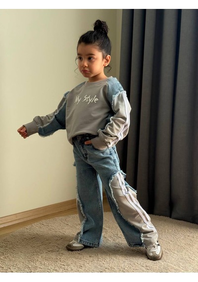 Kokoş Bebe My Style Kot Garnili 2 Li Kız Çocuk Takım - 4/12 Yaş - 31899 Gri Kokoş Bebe My Style Kot Garnili 2 Li Kız Çocuk Takım - 4/12 Yaş - 31899 Gri