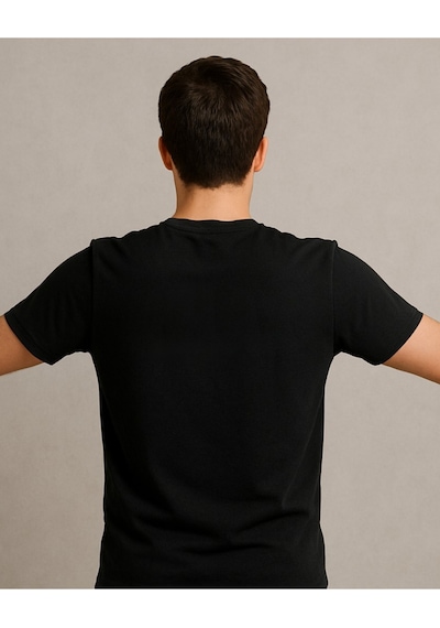 Hugo Boss Brand Baskılı T-shirt Siyah