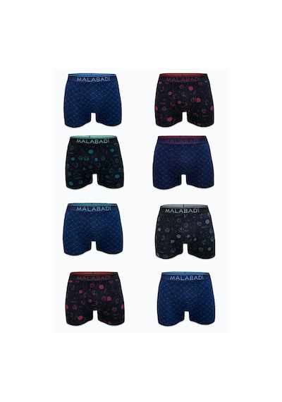Malabadi Erkek Desenli 8 Li Premium Collection Modal Boxer 8m252 Renkli