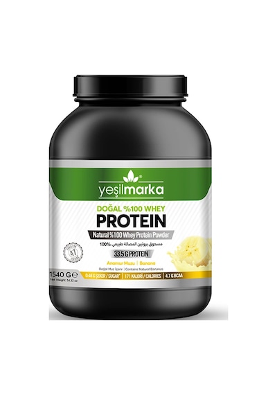 Yeşilmarka Doğal Whey Protein Tozu - Anamur Muzu 1540 Gr