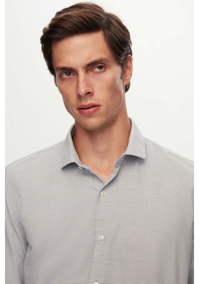 Twn Slim Fit Siyah Armürlü Gömlek 3ef0224552881 Siyah