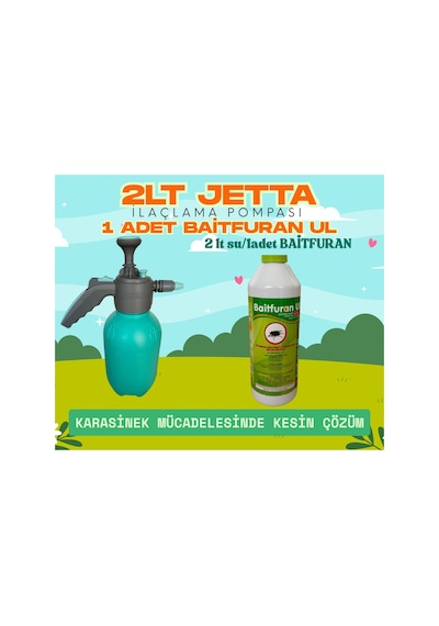 Jetta 2lt Ilaçlama Pompası - Baitfuran Ul 450ml Karasinek - Arı Haşere Öldürücü Hazır Sprey