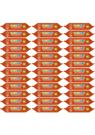Freshlife Hasta Vücut Temizleme Islak Mendil Havlu 50 Yaprak XL 36'lı Set