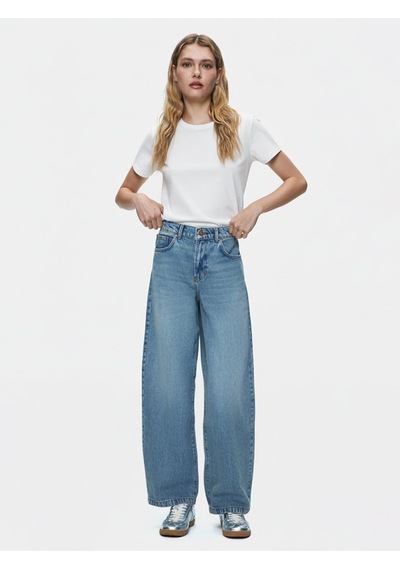 LTB Larrıe L Daralan Paça Orta Bel Mid Indigo Jean Pantolon