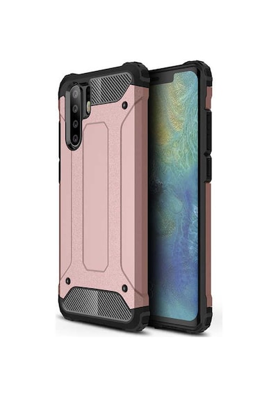 Noktaks - Huawei Uyumlu Huawei P30 Pro - Kılıf Çift Katman Zırh Tank Crash Military Kapak - Gri T7677 Gri