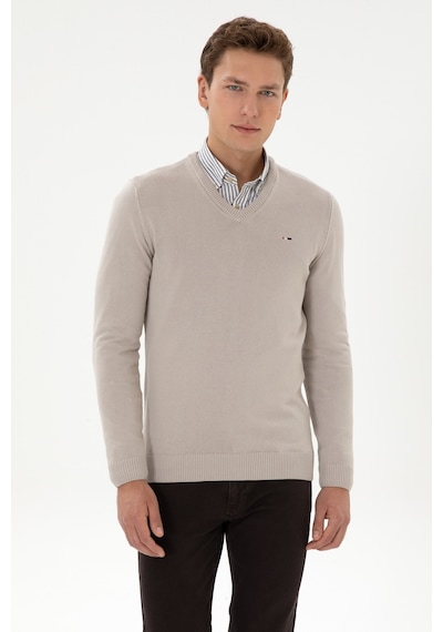 U.S. Polo Assn. U.s. Polo Assn. Erkek Taş Kazak /triko 50313668-vr049 Taş Rengi