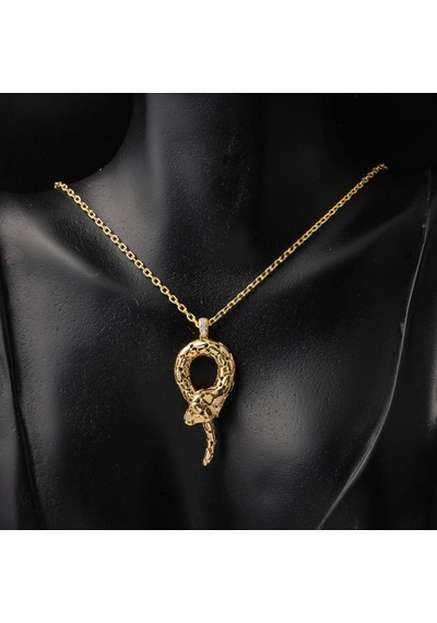 Bilezikci Yılan Tasarım 14 Ayar Zincirli Altın Kolye Klhas14k29407