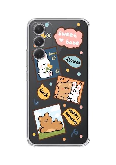 Samsung Galaxy Uyumlu M15 Silikon Desen124 Çok Renkli