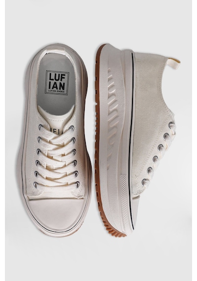 Lufian 121230092 Shay Kadın Hakiki Deri Klasik Sneaker Beyaz Beyaz