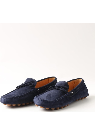 Dufy Lacivert Erkek Süet Loafer Ayakkabı - 105700-lacivert Lacivert