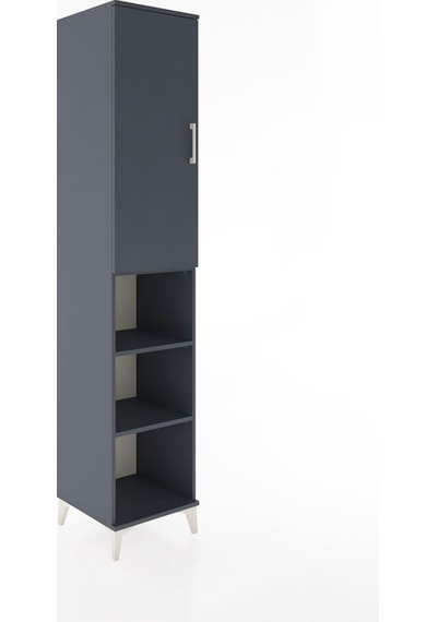 Hyperion Dolap 5 Raflı Tek Kapaklı 44x44x221 Antrasit-antrasit Antrasit