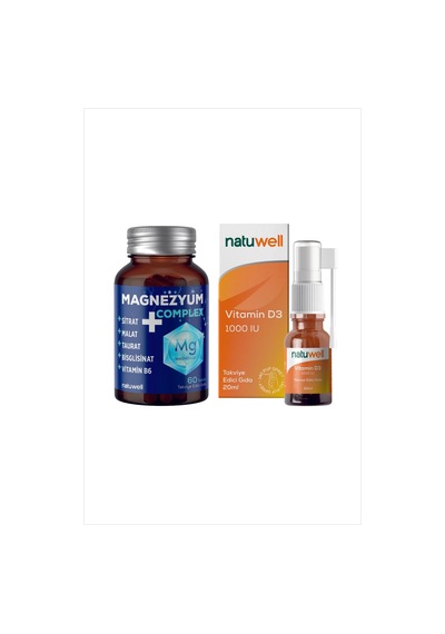 Magnezyum Complex 60 Tablet + D3 1000 Ünite Sprey 20 Ml