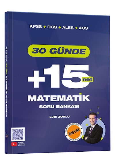 Kpss Dgs Ales Ags 30 Günde Matematik +15 Net Soru Bankası Zorlu Eğitim