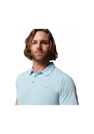 Columbia Tech Trail Utility Erkek Kısa Kollu Polo Tişört-9252 Mavi