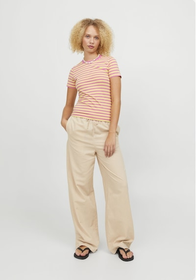 Jack & Jones Kadın Rahat Kalıp Keten Pantolon - Flora 12249649 Cement Bej