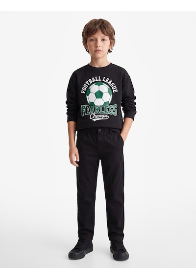 Koton Futbol Temalı Baskılı Şardonlu Bisiklet Yaka Uzun Kollu Sweatshirt Siyah 7wkb10484tk Koton Futbol Temalı Baskılı Şardonlu Bisiklet Yaka Uzun Kollu Sweatshirt Siyah 7wkb10484tk