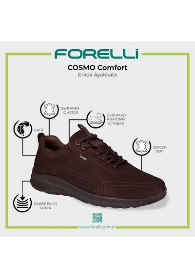Forelli Cosmo-h Comfort Erkek Ayakkabı Kahve Nubuk Kahve Nubuk Kahverengi