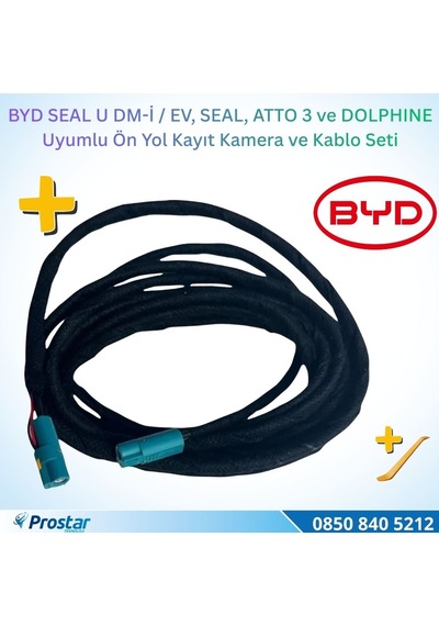 Byd Seal U Dm-i / Ev, Seal, Atto 3 Ve Dolphıne  Ön Yol Kayıt Kamera Ve Kablo Seti - 1080p Full Hd