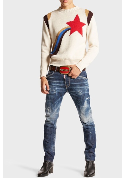 Dsquared2 Erkek Kot Pantolon S71lb1368 S30342 470 Lacivert