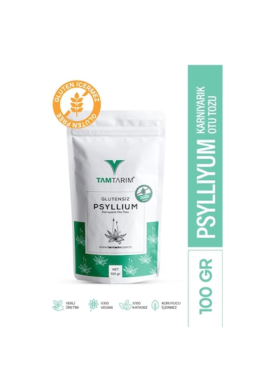 Tam Tarım Glutensiz Psyllium Karnıyarık Otu Tozu 100 G