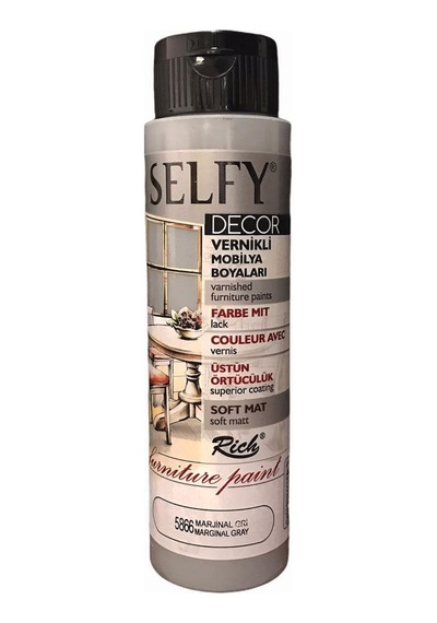 Rich Selfy Decor Vernikli Boya 500Cc - Marjinal Gri 5866