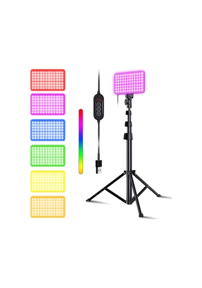 52 İnç Rgb Led Fotoğraf Video Işığı, 77 Rgb Boncuklar, Tüm Alüminyum Tripod, Benzersiz Işık Modları, Sıralı
