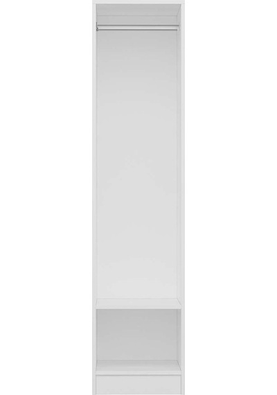 Minar Kale 1 Kapaklı Dolap Beyaz - Antrasit 210cm
