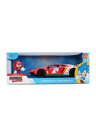 Jada Sonic The Hedgehog Knuckles Figürlü Lamborghini Aventador Sv Çok Renkli