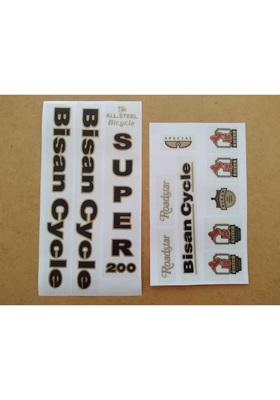 Bisan Sticker Seti 12 Parçalı Bisiklet Sticker, Bisan Etiketi