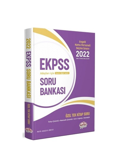 2022 EKPSS Soru Bankası Özel Tek Kitap- Editör